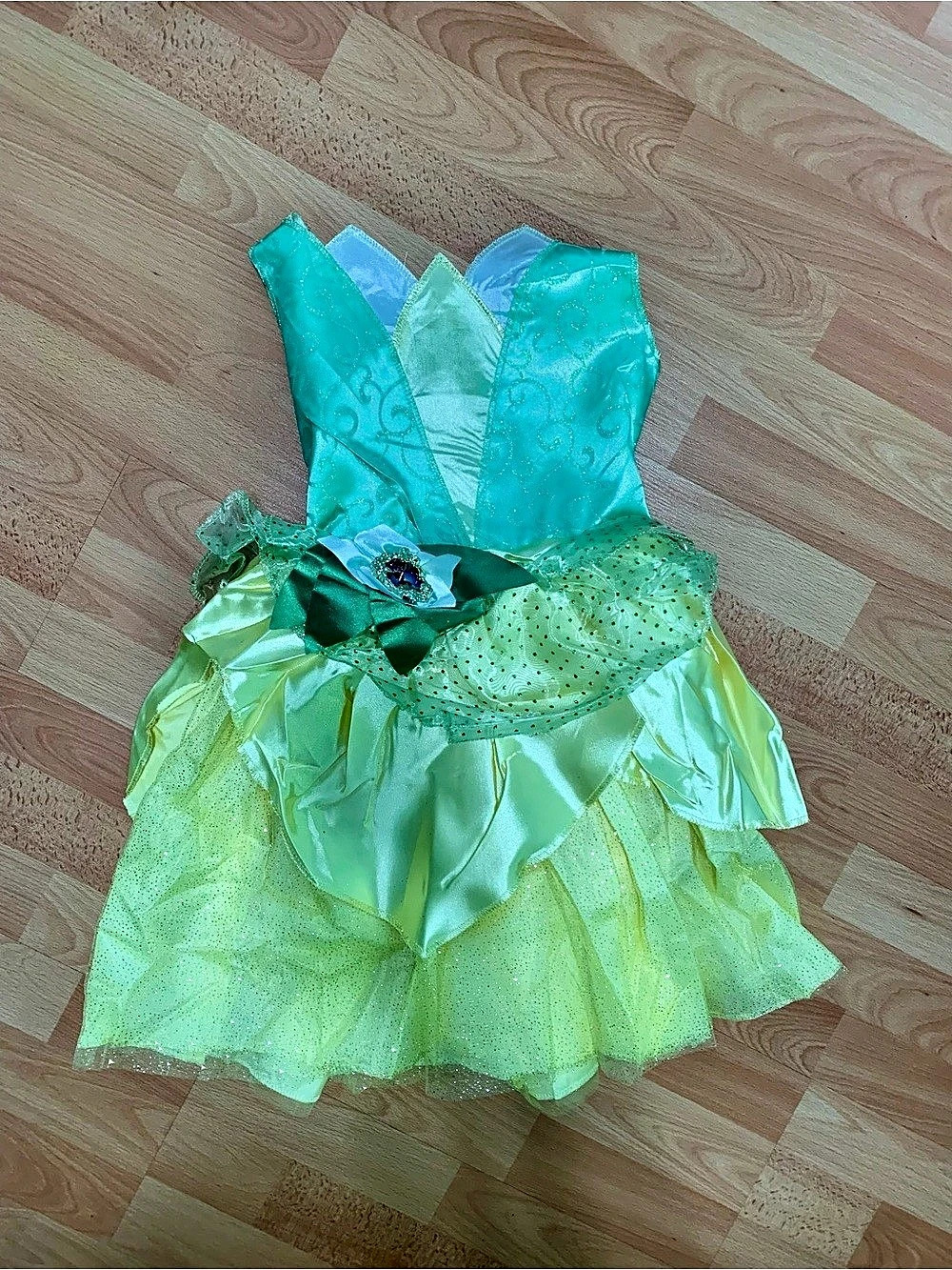 Disney Princess Tiana Princess Costume Green Girls Medium Like New
